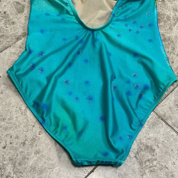 Vintage Gottex Gold Label 80’s Watercolor Surplice One Piece Swimsuit Size 12 - Picture 6 of 16